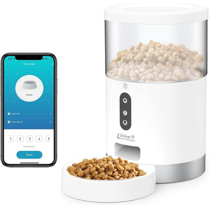 Alimentador automático inteligente Living Enrichment para gatos y perros, control WiFi y aplicación, capacidad de 4 litros