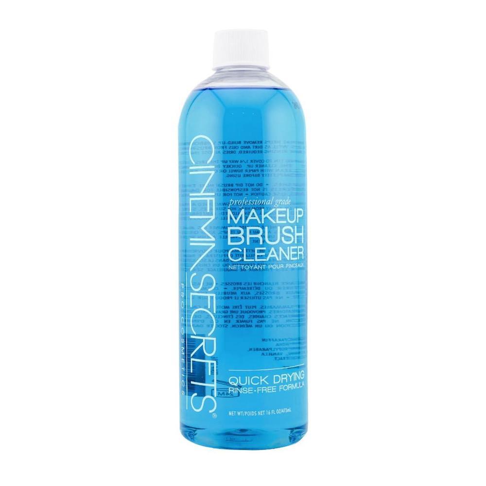 Solución limpiadora profesional de brochas de maquillaje con fragancia de vainilla azul, secado rápido y sin enjuague