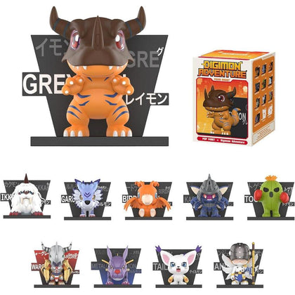 POP MART Figuras de imanes para nevera de Digimon Adventure, caja ciega con diseño aleatorio, ideal como decoración y regalo