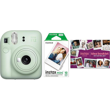 Fujifilm INSTAX MINI 12 Verde con Exposición Automática y Accesorios Incluidos para Fotos Instantáneas