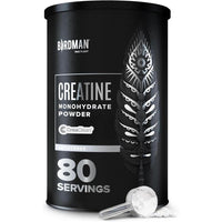 BIRDMAN Monohidrato de creatina micronizada en polvo, recuperación muscular, vegano, sin cafeína, sin gluten, sin azúcar, 80 porciones