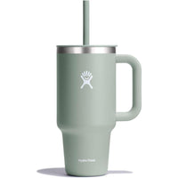 Hydro Flask vaso de viaje aislado con tapa y popote, acero inoxidable