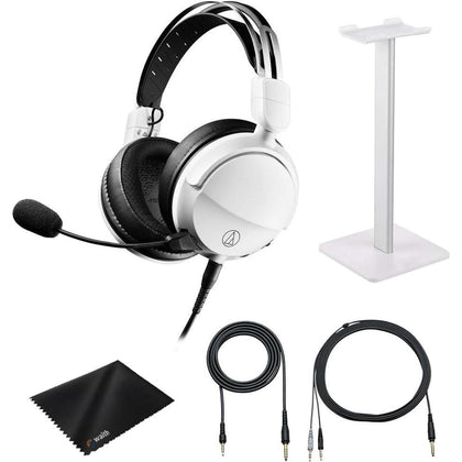 Audio-Technica ATH-GL3 Auriculares de alta fidelidad para juegos con micrófono desmontable y soporte