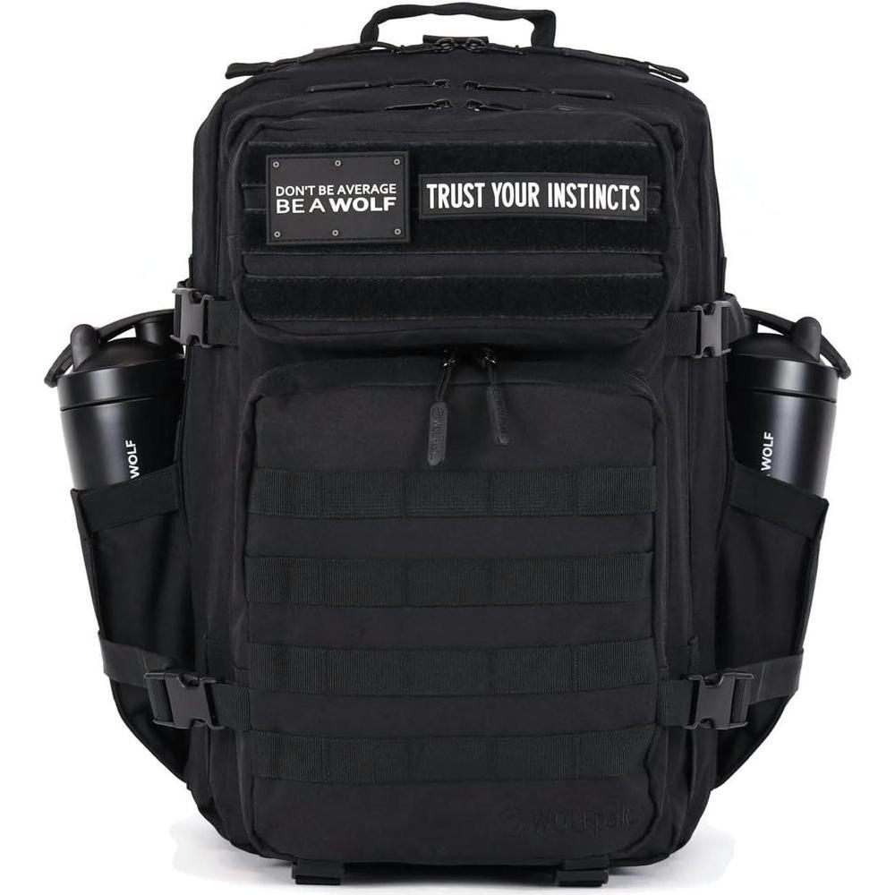 WOLFpak Mochila táctica de negro alfa 45L para acampada y senderismo