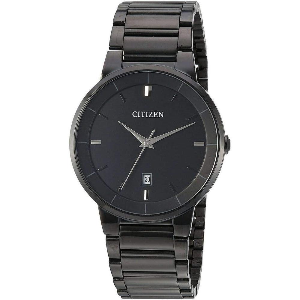 Citizen reloj de pulsera analógico para hombre con esfera negra y resistencia al agua, modelo BI5017-50E