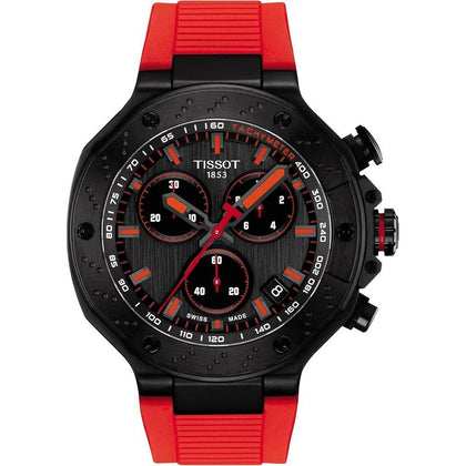 Reloj de pulsera Tissot Cronógrafo T Race, diseño inspirado en motocicletas con cronometraje de precisión y estilo dinámico