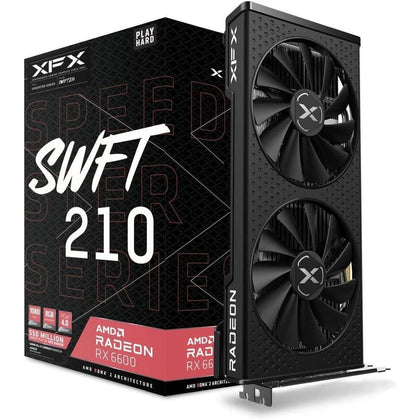 XFX Speedster SWFT 210, Radeon RX 6600, tarjeta gráfica para juegos, 8GB GDDR6, HDMI, AMD RDNA 2, RX-66XL8LFDQ