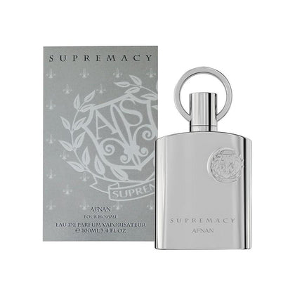 Afnan Supremacy Silver Pour Homme - Eau de Parfum en espray para hombre, aroma vigorizante y sensual, 100 ml