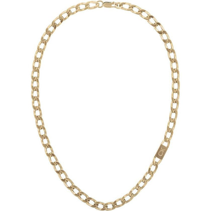 Calvin Klein, el collar de eslabones de cadena para hombre con cierre mosquetón y estilo contemporáneo