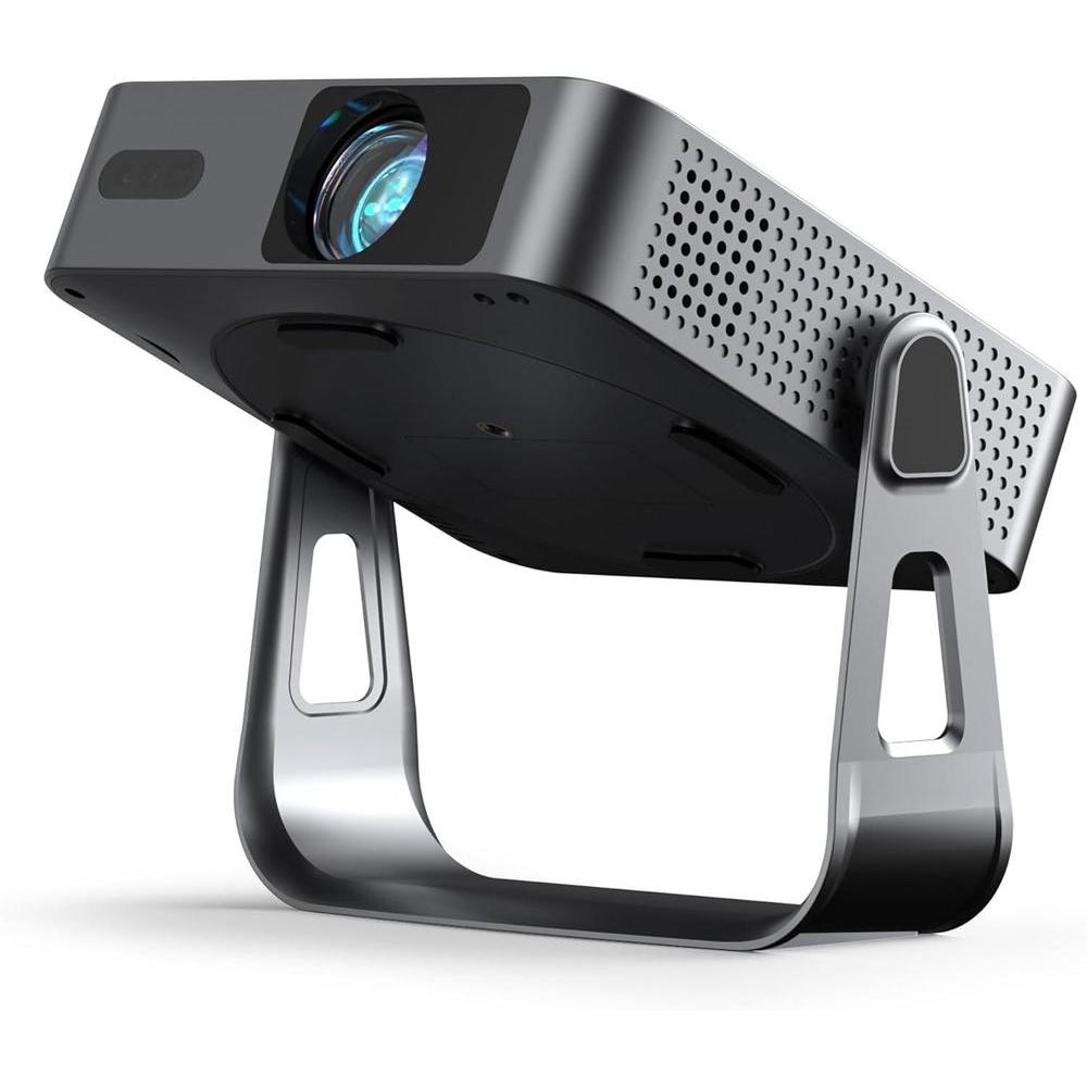 Mini proyector inteligente de alta tecnología con resolución nativa 1080P, WiFi, Bluetooth, enfoque automático y soporte giratorio
