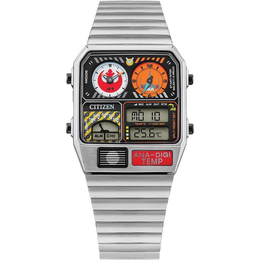 Reloj de Cuarzo Citizen Star Wars ANI-Digi para Hombre, Analógico-Digital con Indicador de Temperatura y Alarma