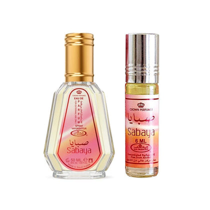 Al Rehab Sabaya Set de 2 Piezas: Eau De Parfum Spray + Perfume Concentrado Rollerball