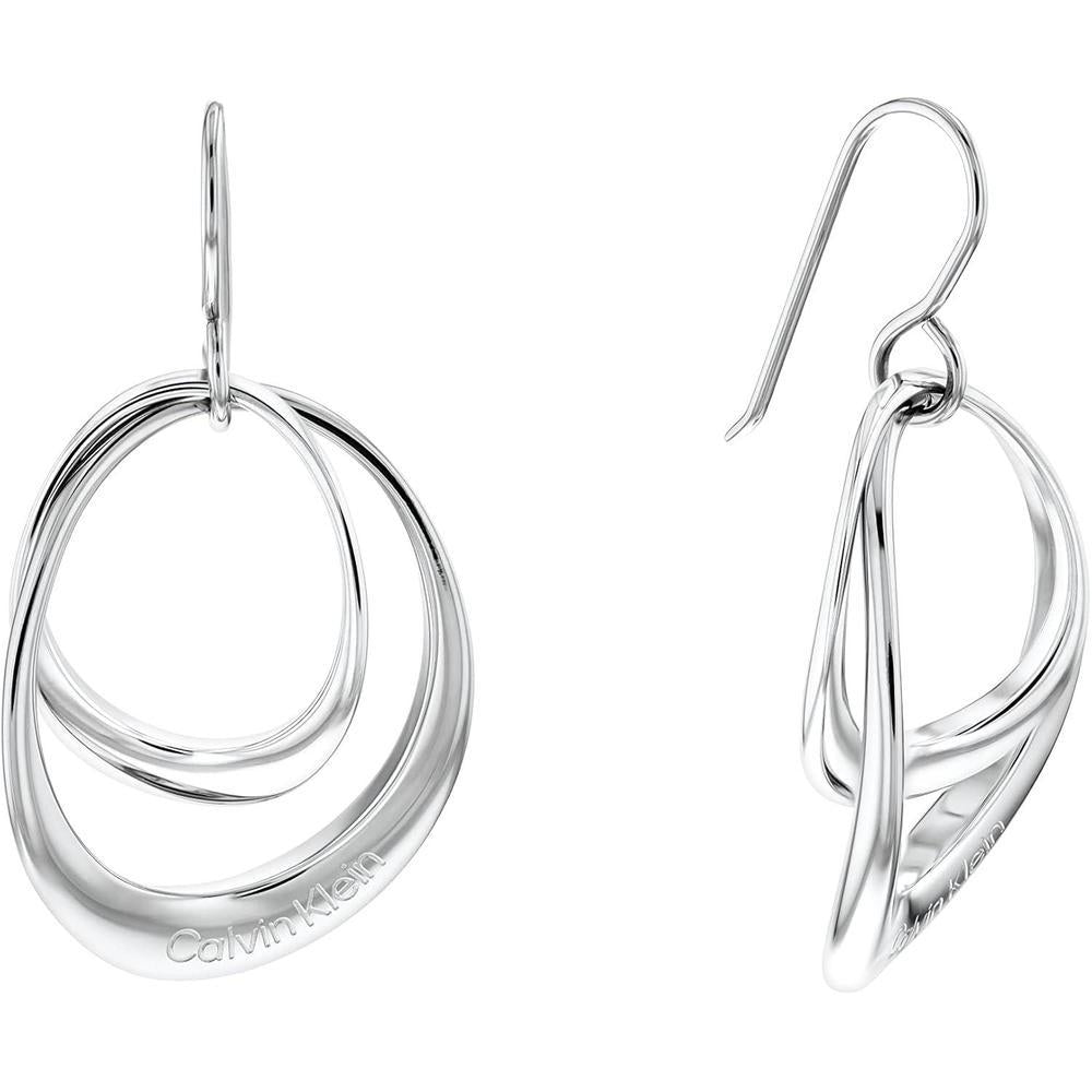 Pendientes Calvin Klein Fishy para mujer con contornos distintivos y acabado pulido, elegancia en cada detalle