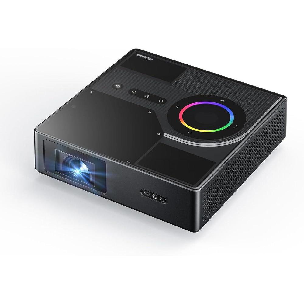 Proyector láser portátil NexiGo Nova Mini, Google TV, Netflix, 1080p FHD, contraste 15000:1 SAE, 3D, autoajuste, Dolby 8W
