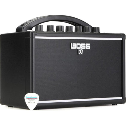 Amplificador combinado de guitarra Boss Katana Mini de 7 vatios, compacto, con altavoz de 4 pulgadas y efectos incorporados.