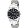 Reloj Casio para hombre de acero inoxidable, esfera negra y función de fecha, modelo MTP-V006D-1B2, diseño casual