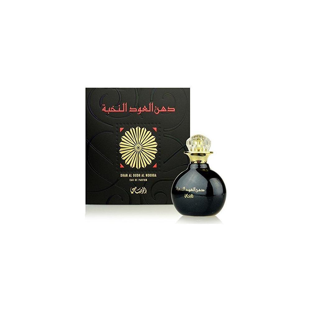 Rasasi Dhan Al Oudh Al Nokhba Eau de Parfum unisex en espray fragancia ámbar con notas de madera de agar y almizcle