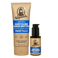 Dr. Squatch Fresh Falls, paquete de afeitado suave con mantequilla deslizante y loción post-afeitado calmante