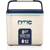 RTIC Hielera personal de viaje, pequeña, compacta, aislada y portátil para alimentos, bebidas, playa y pesca, capacidad de 12 latas