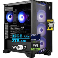 MSI Aegis R2 AI: Torre para juegos con Intel Ultra 9, 32GB RAM, 2TB SSD, RTX 5070 Ti, Wi-Fi 7 y PSU 80+ Gold con accesorio ICP