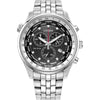 Citizen Reloj cronógrafo deportivo de lujo Eco-Drive, tiempo de 12/24 horas, fecha, resistente al agua, acero inoxidable