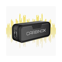 Altavoz Bluetooth portátil CARBINOX con impermeabilidad IPX7, carga rápida usb-C, sonido 3D, color negro
