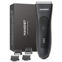 MANSPOT Manscape - Recortadora de pelo de ingle y vello púbico para hombres, afeitadora eléctrica con c