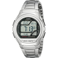 Casio WV58A-1AVCR Waveceptor, reloj digital de acero inoxidable con banda de resina negra para hombre, resistente al agua