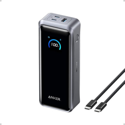 Anker Power Bank, 3 puertos, 26,250mAh, máximo 300W, carga bidireccional, TSA aprobado, control app, para MacBook iPhone