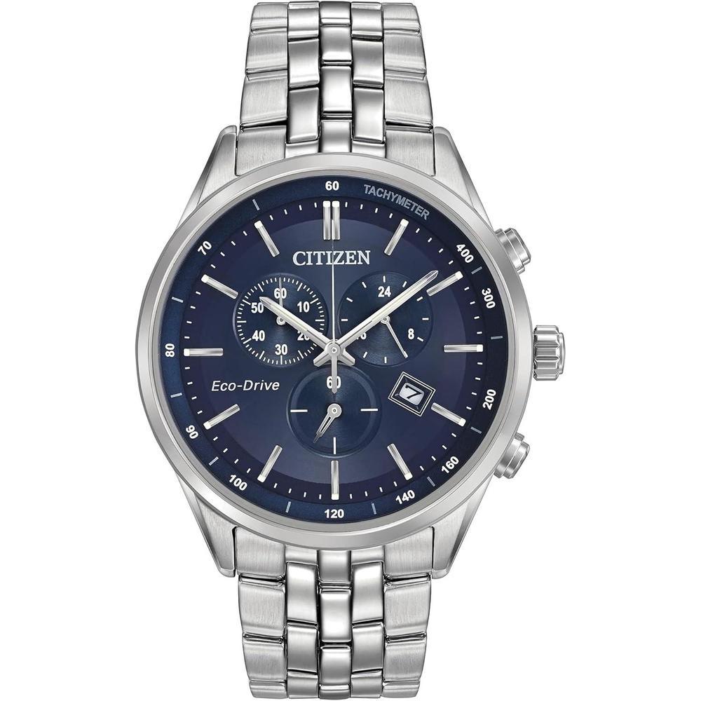 Reloj Citizen Corso Eco-Drive para hombre con cronógrafo, función de hora 12/24, fecha y cristal de zafiro
