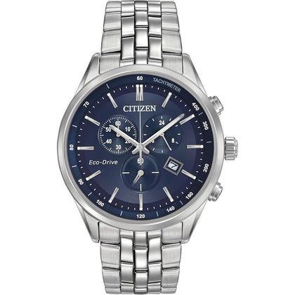 Reloj Citizen Corso Eco-Drive para hombre con cronógrafo, función de hora 12/24, fecha y cristal de zafiro