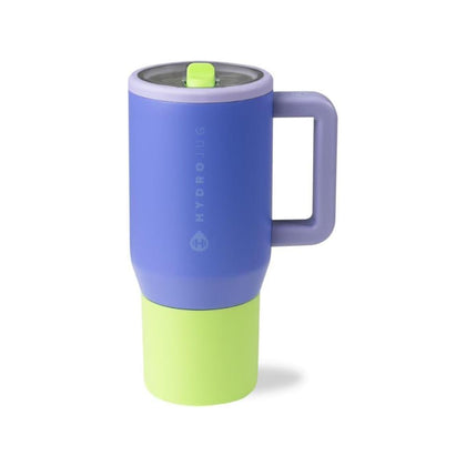HydroJug Botella de agua aislada para niños con popote abatible, resistente, a prueba de fugas, ideal para escuela y actividades