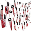 Decoraciones de Halloween Bloody Banner: guirnalda de terror para decoración de películas escalofriantes, fiestas y carnavales