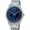 Reloj analógico Casio MTP-V005D-2B4 para hombre en acero inoxidable azul con movimiento de cuarzo y fácil lectura