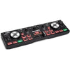 Numark DJ2GO2 Touch - Controlador USB compacto de 2 platos para Serato DJ con mezclador/crossfader, interfaz de audio y rueda táctil