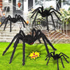 Juego de decoración de Halloween con arañas grandes, telarañas elásticas y más, ideal para un ambiente espeluznante