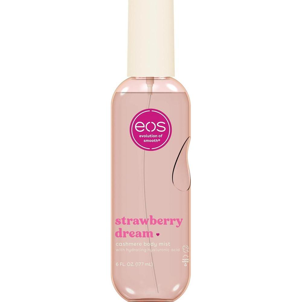 eos Spray corporal de cachemira, sueño de fresa para mujeres, con ácido hialurónico y glicerina, vegano, libre de crueldad