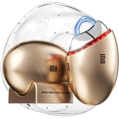 INIA masajeador facial con terapia de luz roja, térmico y cryo, tecnología 7 en 1 para el cuidado de la piel de rostro y cuello