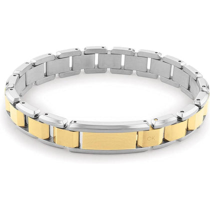 Pulsera de eslabones Calvin Klein para hombre, joyería de acero inoxidable con cierre de gancho fácil, diseño sofisticado