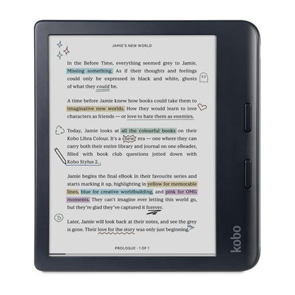 Kobo Libra Colour eReader con Pantalla Kaleido 3 E Ink a Color, Modo Oscuro, Resistente al Agua y Audiolibros