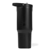 HydroJug Sport Botella de acero inoxidable con popote, aislada al vacío, a prueba de fugas, diseño ergonómico, reutilizable, duradera, negro