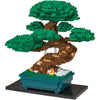 nanoblock - Bonsai Matsu Deluxe Edition World Famous, Advanced Hobby Series Kit de construcción, verde (NB039)