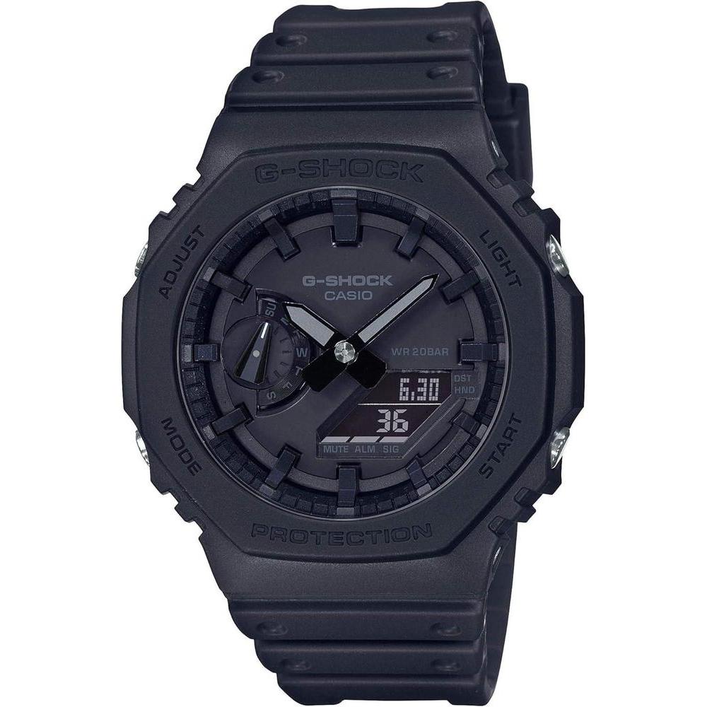 Reloj de pulsera G-Shock serie GA-2100 para mujer, diseño robusto con luz LED y esfera analógica-digital, resistente y ligero