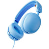 Skullcandy Grom - Auriculares infantiles con limitación de volumen, puerto compartido, micrófono y Bluetooth, color azul surf