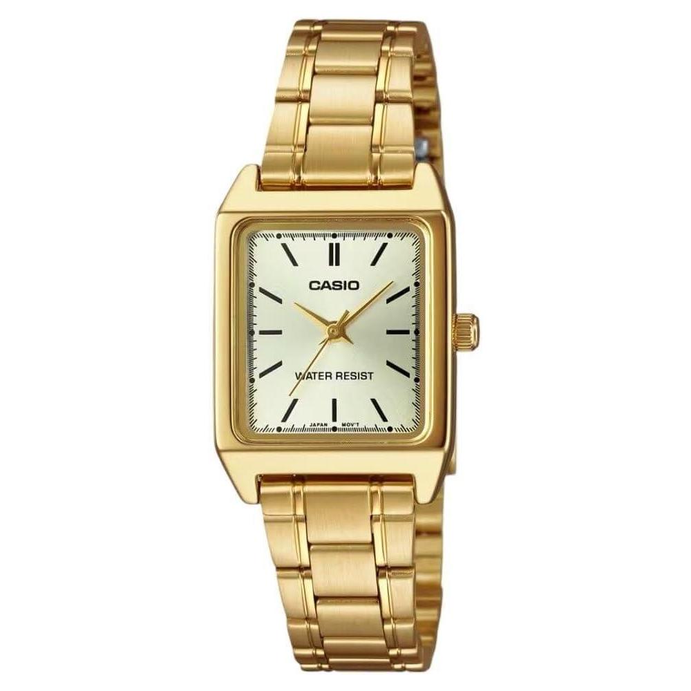 Reloj de Mujer Casio modelo LTP-V007G-9E en color dorado con batería CR2032 incluida, diseño elegante y moderno