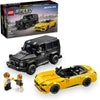 LEGO Speed Champions Mercedes-AMG G 63 y SL 63: Juego de construcción F1 para niños y coleccionistas con detalles auténticos