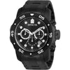 Reloj cronógrafo de cuarzo Invicta Pro Diver con correa de acero inoxidable plateado y esfera negra para hombre, modelo 0073