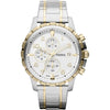 Reloj cronógrafo Fossil Dean de acero inoxidable para hombre, estilo clásico, con esfera blanca y dos tonos
