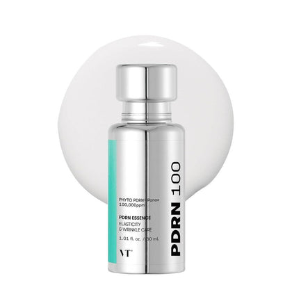 VT COSMETICS PDRN 100 Essence, suero de brillo intensivo vegano con PDRN, restauración y relleno de la piel, hidratante y reafirmante
