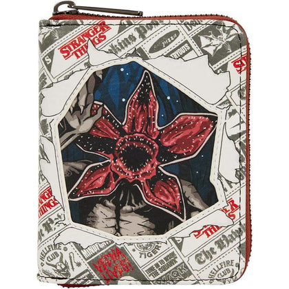 Cartera Loungefly Stranger Things 5 con cremallera, diseño multicolor, temática de TV